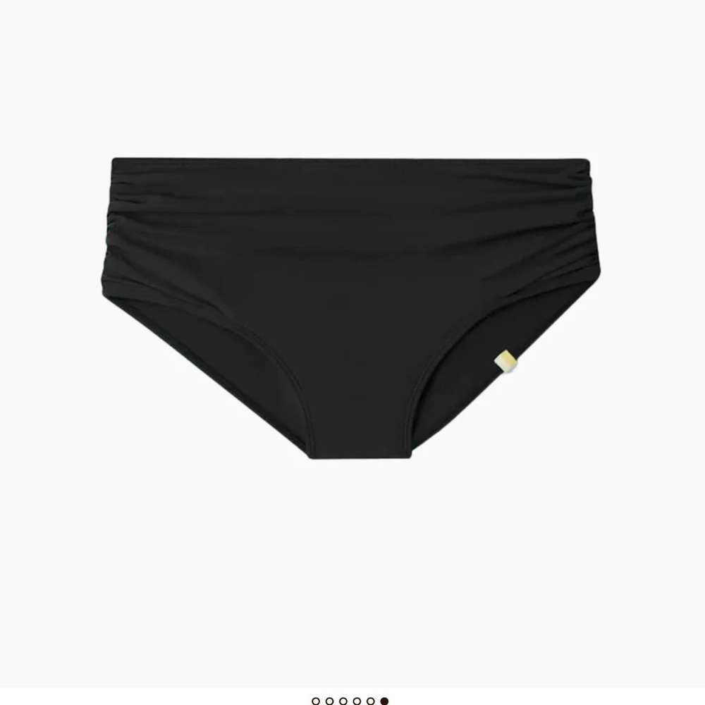 NWT Summersalt The Ruched High Leg High Rise Bikini Bottoms Black Size 6